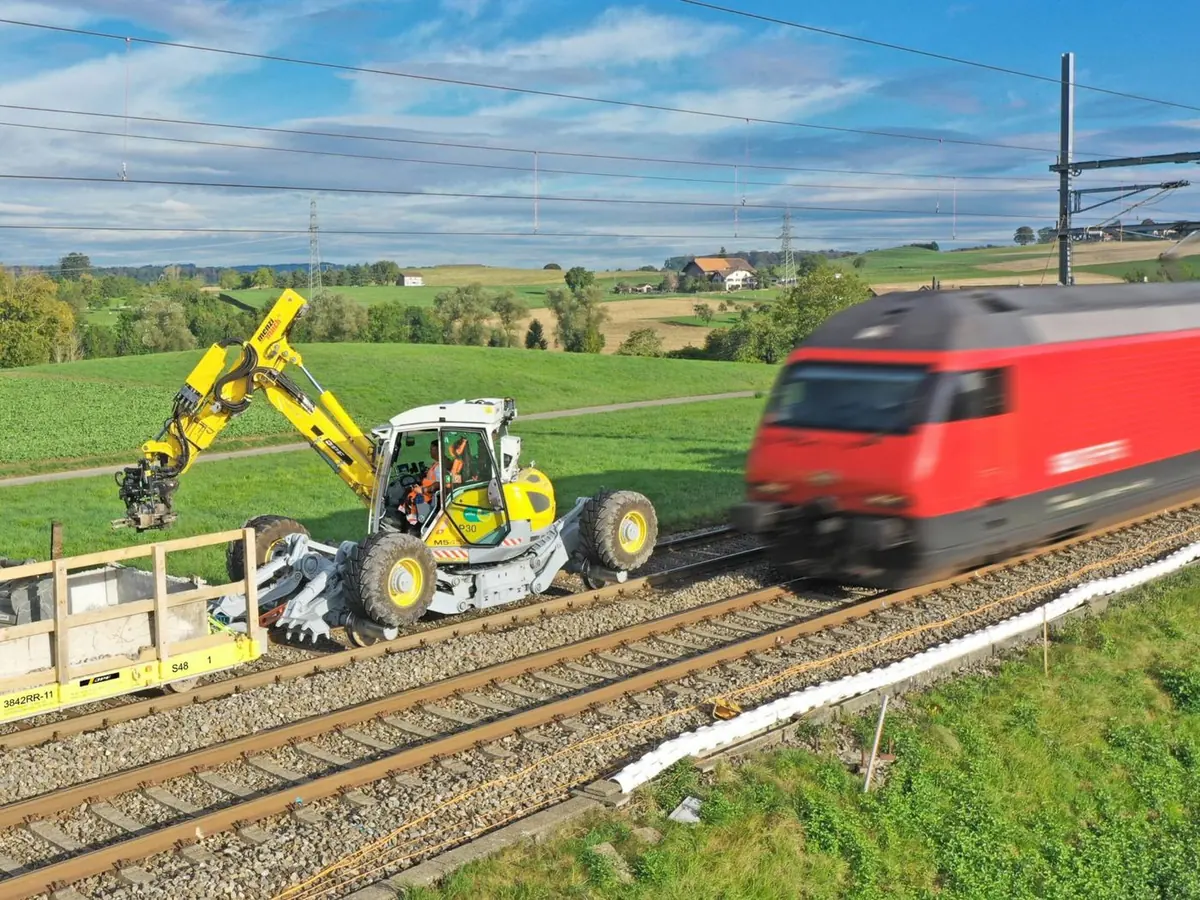 Menzi Muck M545x în lucru